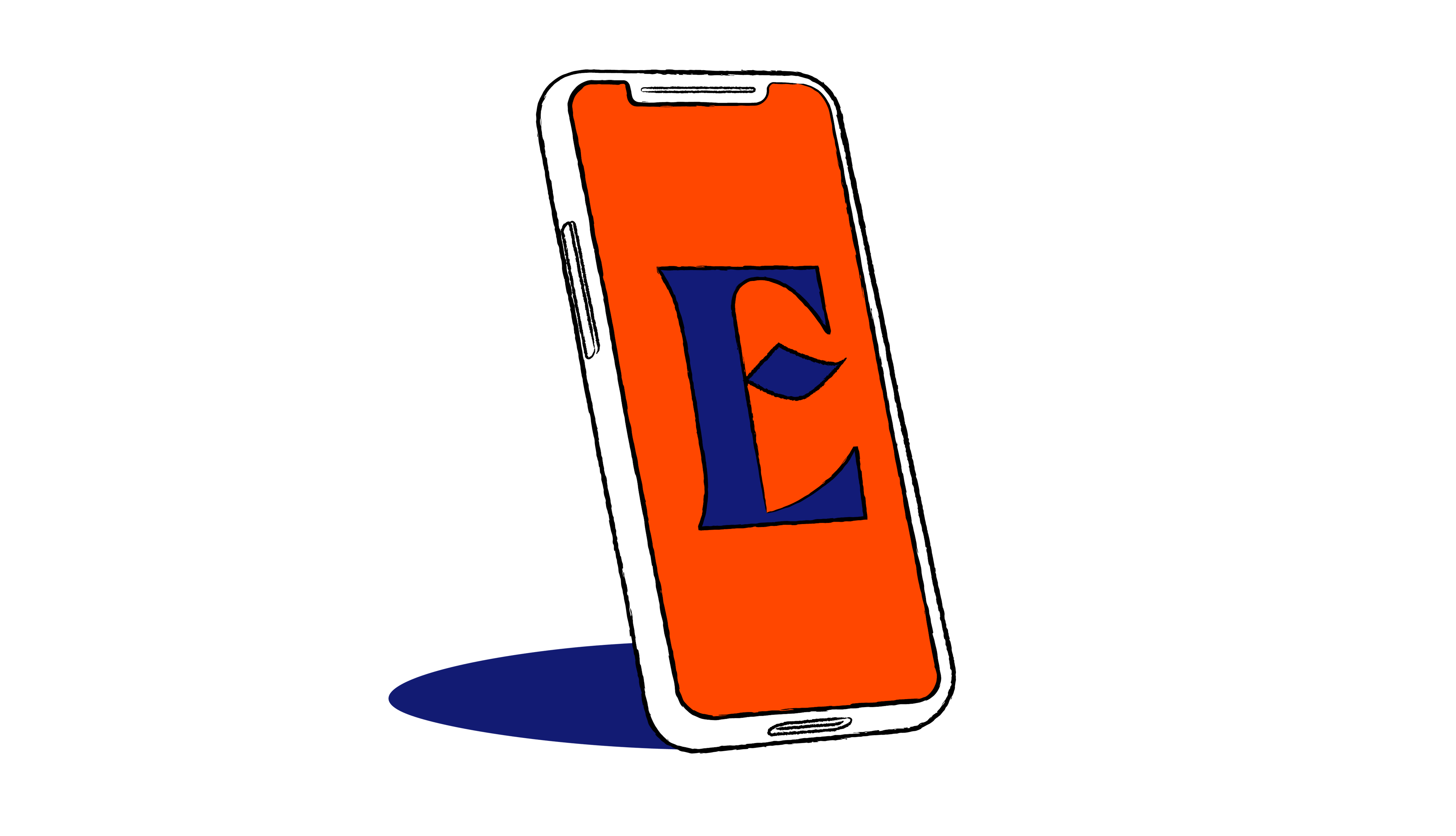 Phone with the Everly logo