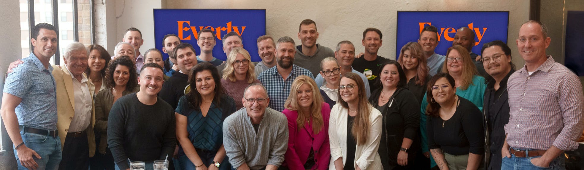 Team photo of Everly's employees. 